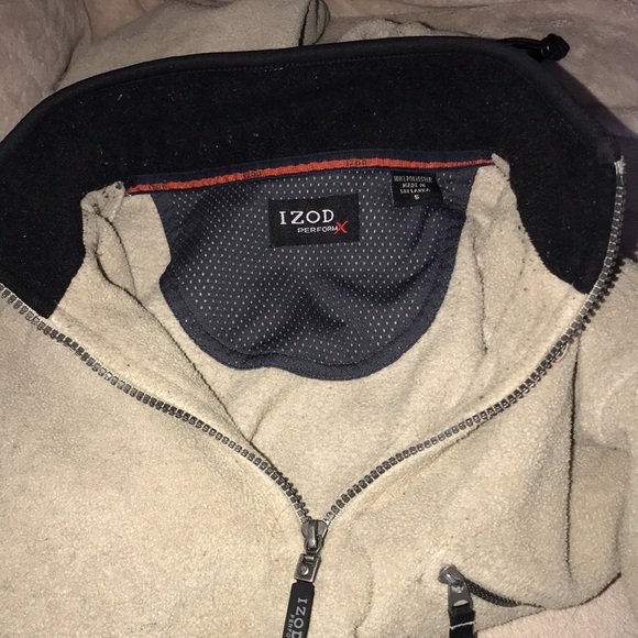 Izod performance X small tan quarter zip fleece jacket damaged 💕 - Picture 6 of 11